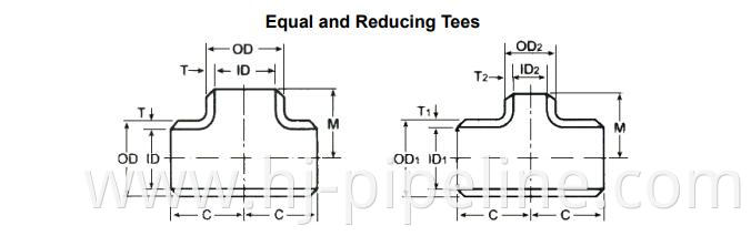 MSS SP75 butt weld tee